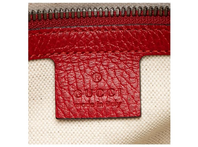 Messenger in pelle con logo Gucci Rosso - vista 8
