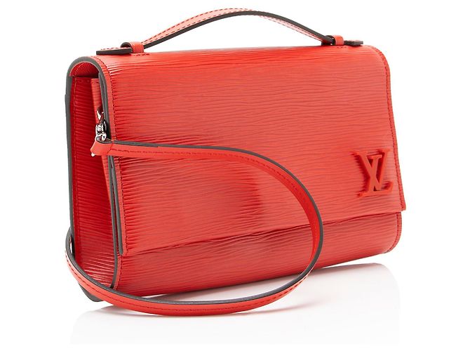 Pochette Clery in pelle Epi Louis Vuitton Rosso - vista 2