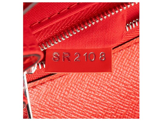 Pochette Clery in pelle Epi Louis Vuitton Rosso - vista 6