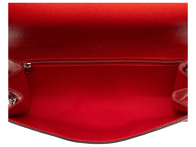 Pochette Clery in pelle Epi Louis Vuitton Rosso - vista 7