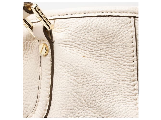 Borsa Hobo Amanda Classic in pelle Tory Burch Bianco - vista 10