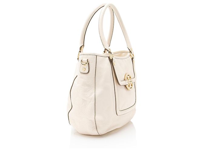 Borsa Hobo Amanda Classic in pelle Tory Burch Bianco - vista 2