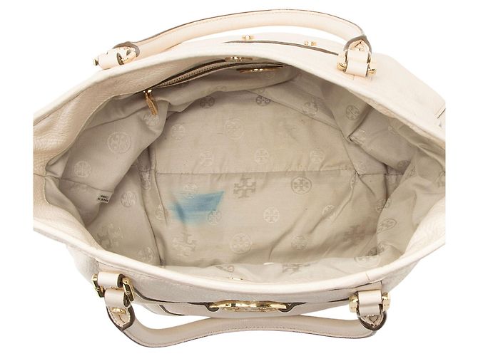 Borsa Hobo Amanda Classic in pelle Tory Burch Bianco - vista 6