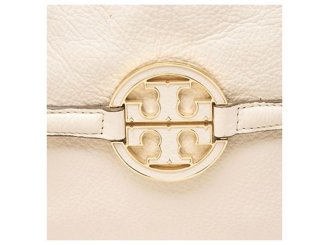 Borsa Hobo Amanda Classic in pelle Tory Burch Bianco - vista 9