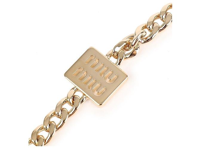 Miu Miu Lederner Metal Code Schlüsselanhänger Braun - Ansicht 6