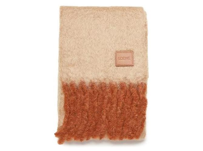 Loewe Sciarpa in misto mohair e lana Marrone - vista 3