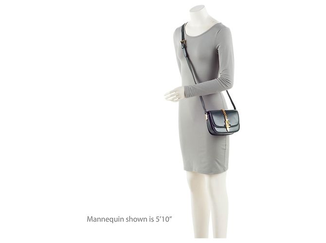 Borsa a tracolla mini Sylvie 1969 in pelle Gucci Verde - vista 5