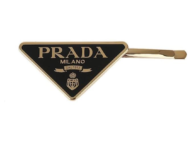 Clip per capelli Prada in metallo nero - vista 6