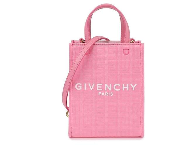 Mini borsa tote Givenchy in pelle rosa - vista 2