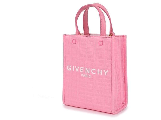 Mini borsa tote Givenchy in pelle rosa - vista 3