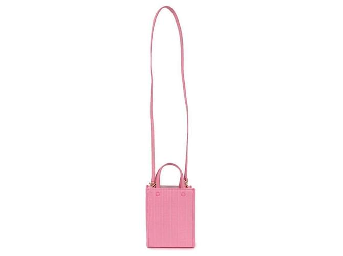 Mini borsa tote Givenchy in pelle rosa - vista 4