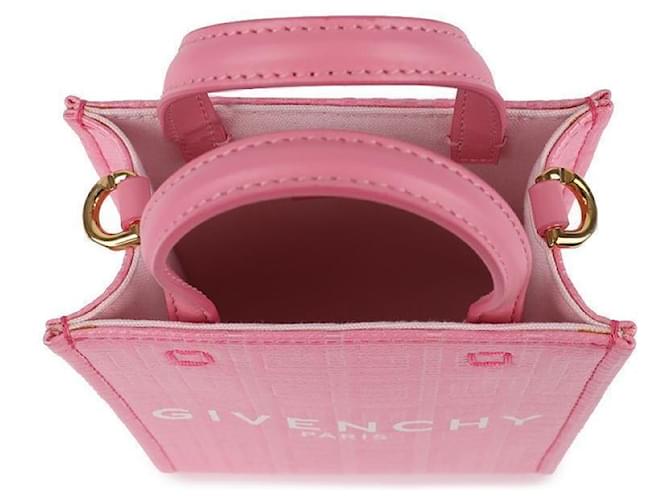 Mini borsa tote Givenchy in pelle rosa - vista 6
