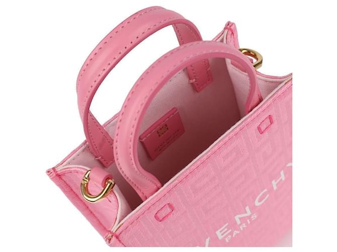 Mini borsa tote Givenchy in pelle rosa - vista 7