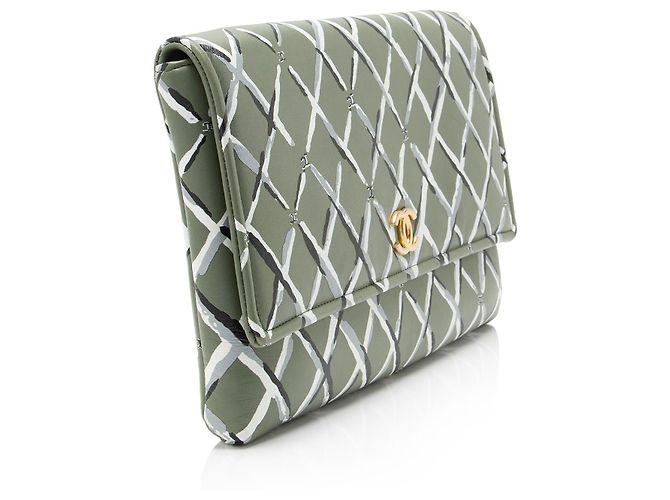 Gabrielle Clutch Chanel Lambskin Paris-Greece Verde - vista 2