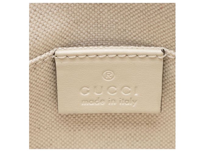 Gucci Horsebit 1955 Mini Satchel aus Leder Weiß - Ansicht 8