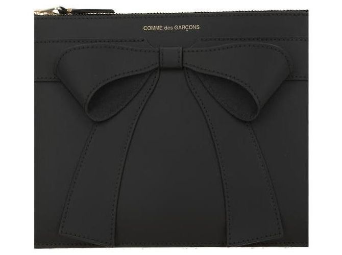 Comme Des Garcons Pochette en cuir avec grand nœud - vue 2