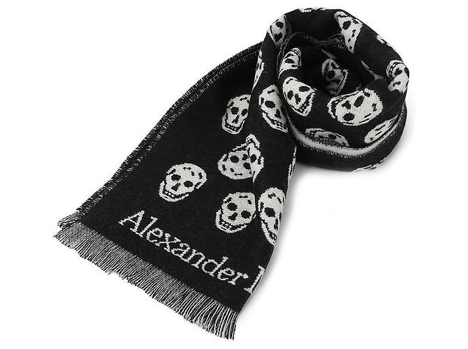 Alexander Mcqueen Bufanda reversible con estampado de calavera Blanco - vista 2