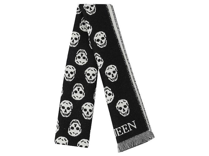 Alexander Mcqueen Bufanda reversible con estampado de calavera Blanco - vista 3