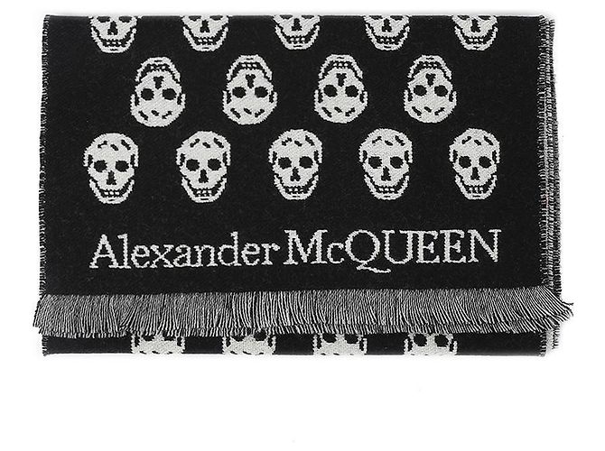 Alexander Mcqueen Bufanda reversible con estampado de calavera Blanco - vista 4