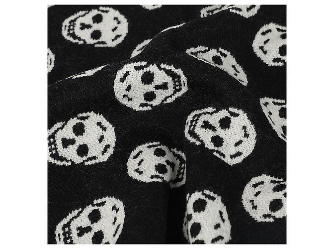 Alexander Mcqueen Bufanda reversible con estampado de calavera Blanco - vista 6