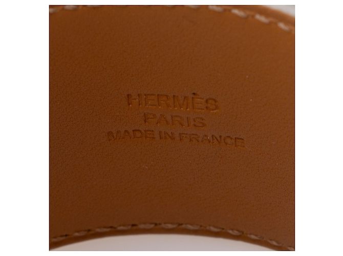 Hermès Bracciale Collier de Chien in pelle di vitello Swift Hermes Bianco - vista 4