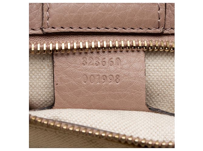Bamboo Bolsa Shopper Medium de couro com alça de bambu Gucci Rosa - vista 6
