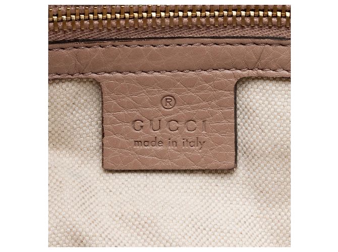 Bamboo Bolsa Shopper Medium de couro com alça de bambu Gucci Rosa - vista 8