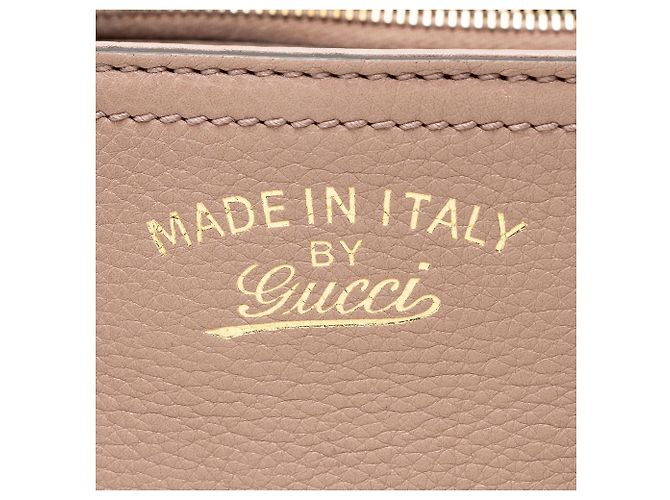 Bamboo Bolsa Shopper Medium de couro com alça de bambu Gucci Rosa - vista 9