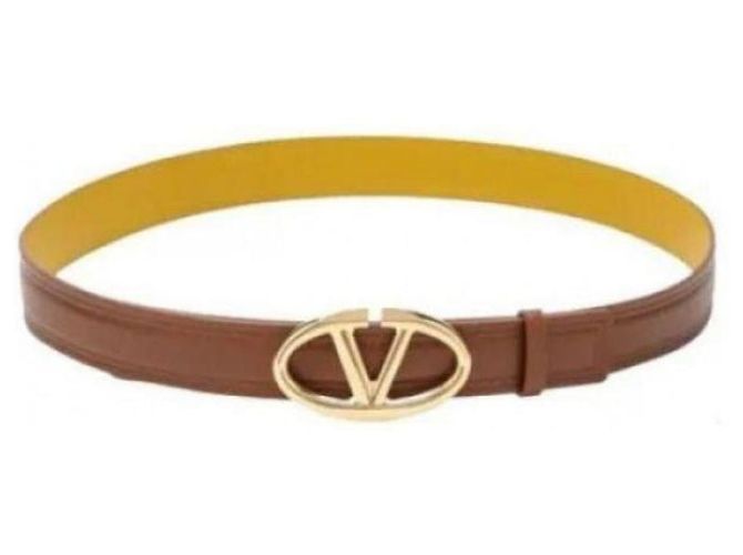 Valentino Garavani Cinturón de cuero Bold Edition Amarillo - vista 4