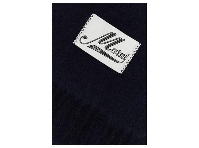 Sciarpa Marni in alpaca spazzolata nera Nero - vista 4