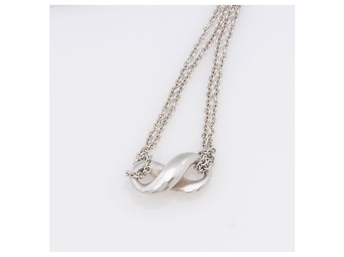 Collana a doppia catena Infinity in argento sterling Tiffany & Co. Metallico - vista 5