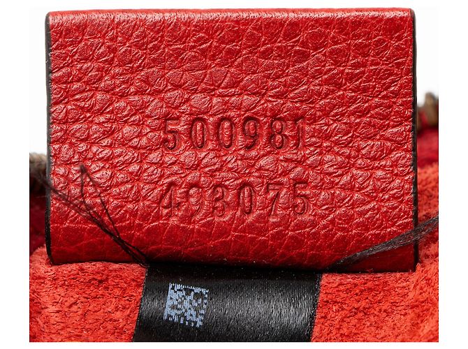Pochette in pelle con logo Gucci e zip Rosso - vista 5