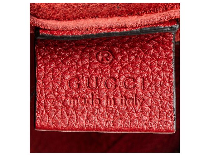 Pochette in pelle con logo Gucci e zip Rosso - vista 7