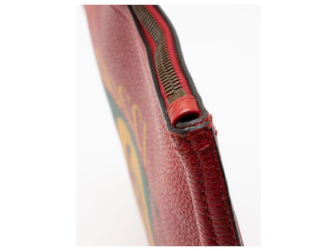 Pochette in pelle con logo Gucci e zip Rosso - vista 9