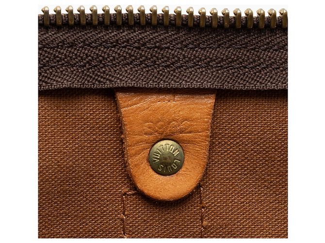 Louis Vuitton Vintage Monogram Canvas Keepall 55 Duffle Marrone - vista 6