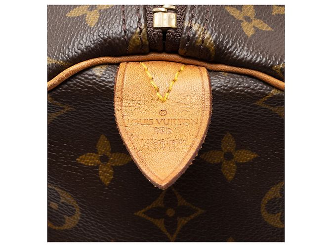 Louis Vuitton Vintage Monogram Canvas Keepall 55 Duffle Marrone - vista 8