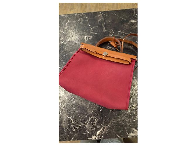 Borsa Hermès Herbag Zip 31 Marrone Bordò - vista 12