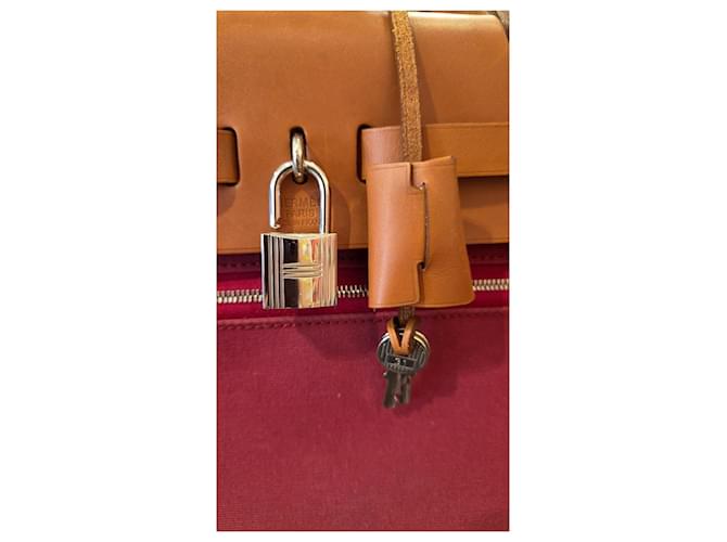 Borsa Hermès Herbag Zip 31 Marrone Bordò - vista 2