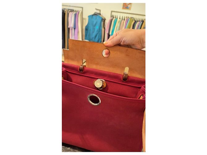 Borsa Hermès Herbag Zip 31 Marrone Bordò - vista 4