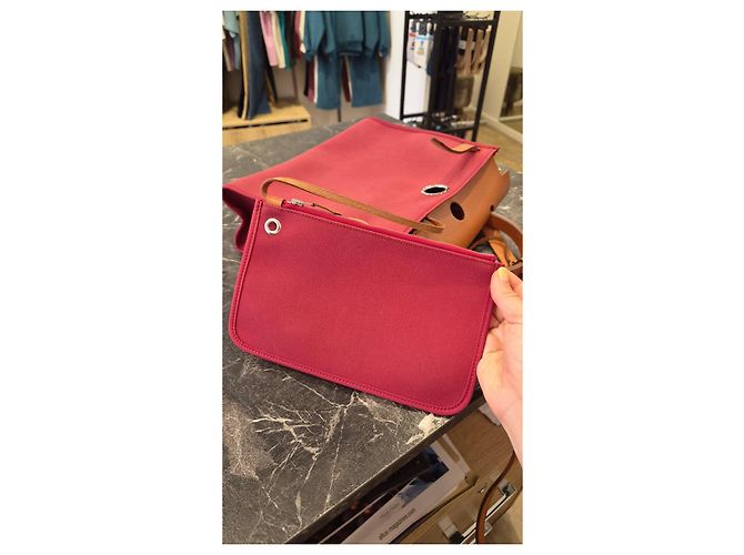 Borsa Hermès Herbag Zip 31 Marrone Bordò - vista 6