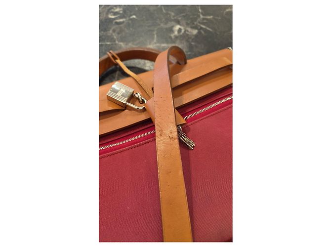 Borsa Hermès Herbag Zip 31 Marrone Bordò - vista 7