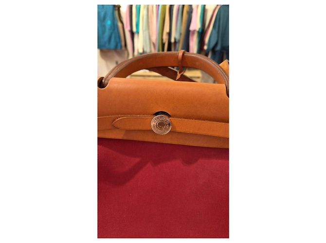 Borsa Hermès Herbag Zip 31 Marrone Bordò - vista 8