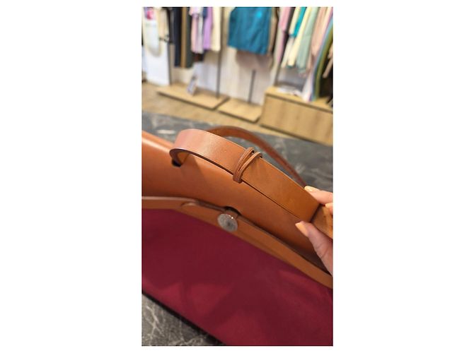 Borsa Hermès Herbag Zip 31 Marrone Bordò - vista 9
