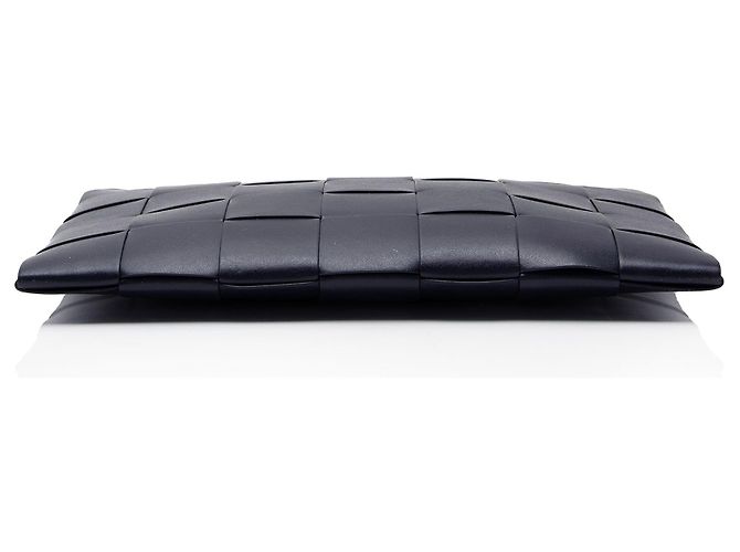 Pochette plate Maxi Intrecciato Cassette Bottega Veneta Bleu - vue 4
