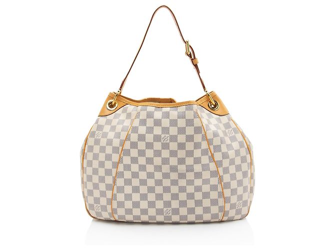Borsa a tracolla Louis Vuitton Damier Azur Galliera PM Blu - vista 3