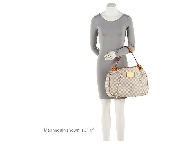 Borsa a tracolla Louis Vuitton Damier Azur Galliera PM Blu - vista 5
