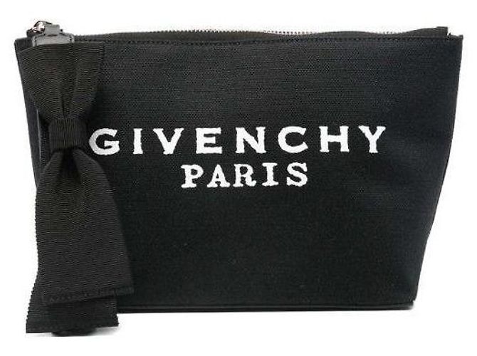 Givenchy Canvas Small Logo Bow Pouch Schwarz - Ansicht 2