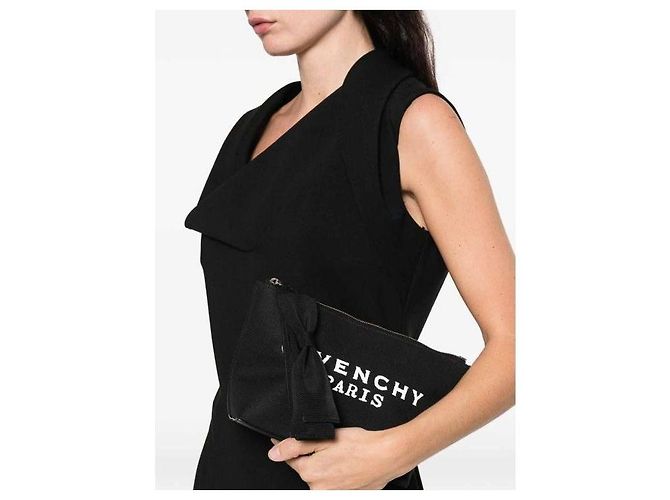 Givenchy Canvas Small Logo Bow Pouch Schwarz - Ansicht 3