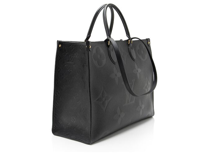 Tote Louis Vuitton Giant Monogram Empreinte Onthego GM Nero - vista 2
