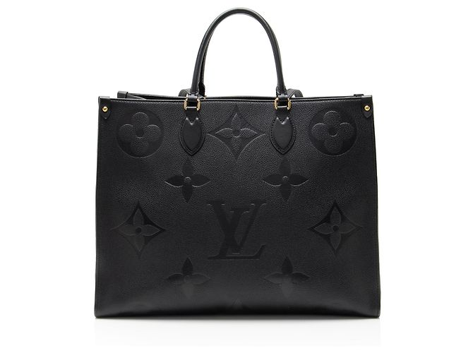 Tote Louis Vuitton Giant Monogram Empreinte Onthego GM Nero - vista 3